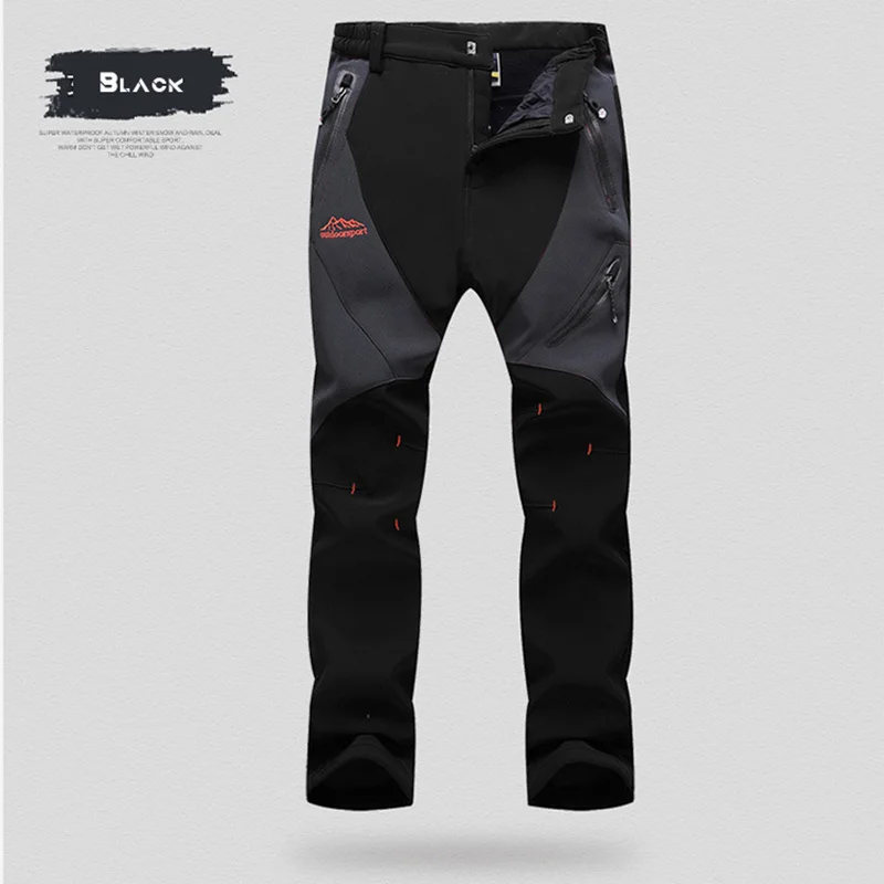 CCIVICFREE las mujeres invierno impermeable Camping Trekking pantalones de lana pantalones de senderismo al aire libre pantalones de escalada esquí Softshell pantalones de viaje