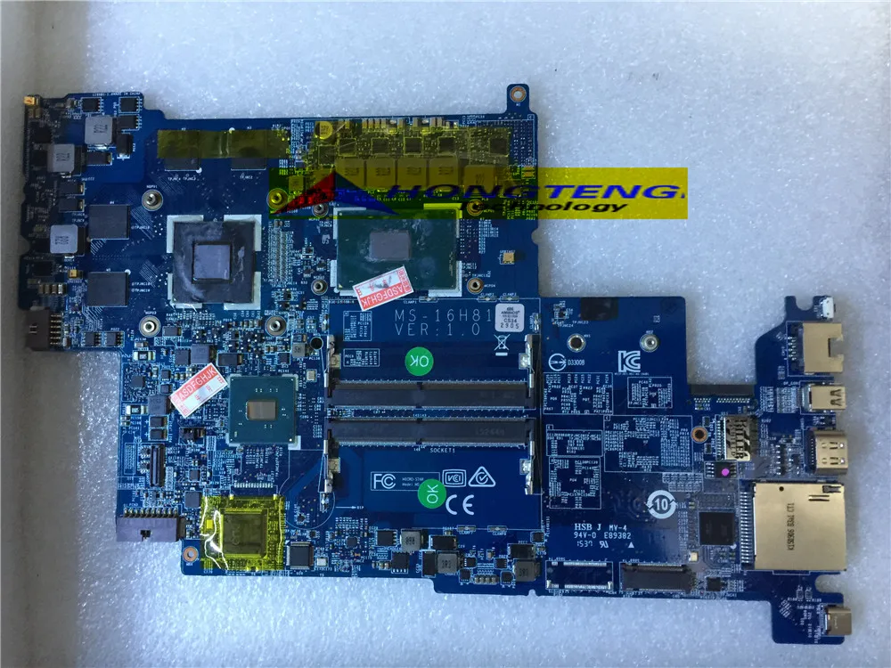 

genuine MS-16H81 FOR MSI PX60 6QD-028XRU GS60 LAPTOP MOTHERBOARD WITH I5-6300HQ AND N16M-Q2-A2 Test OK
