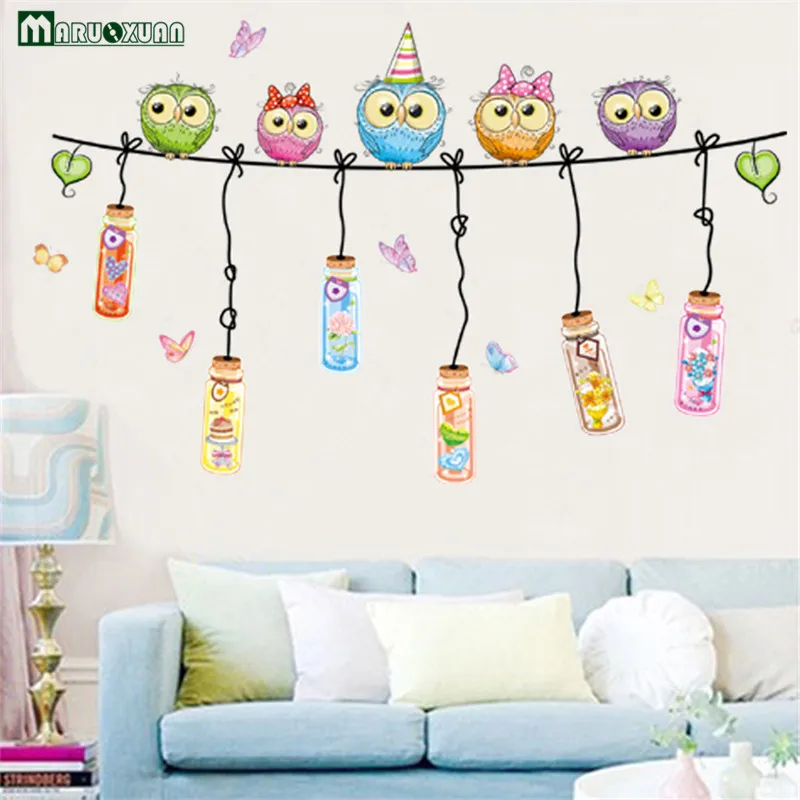 New Kindergarten Classroom Decorated Cartoon Animals Wall Stickers