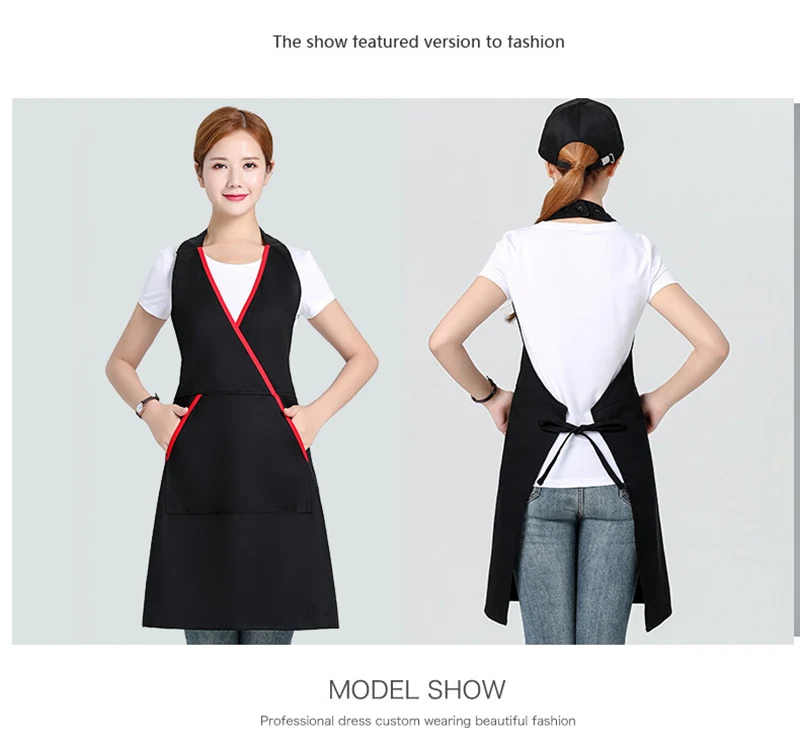 Kitchen tooling milk tea nail shop waiter overalls women fashion cotton24