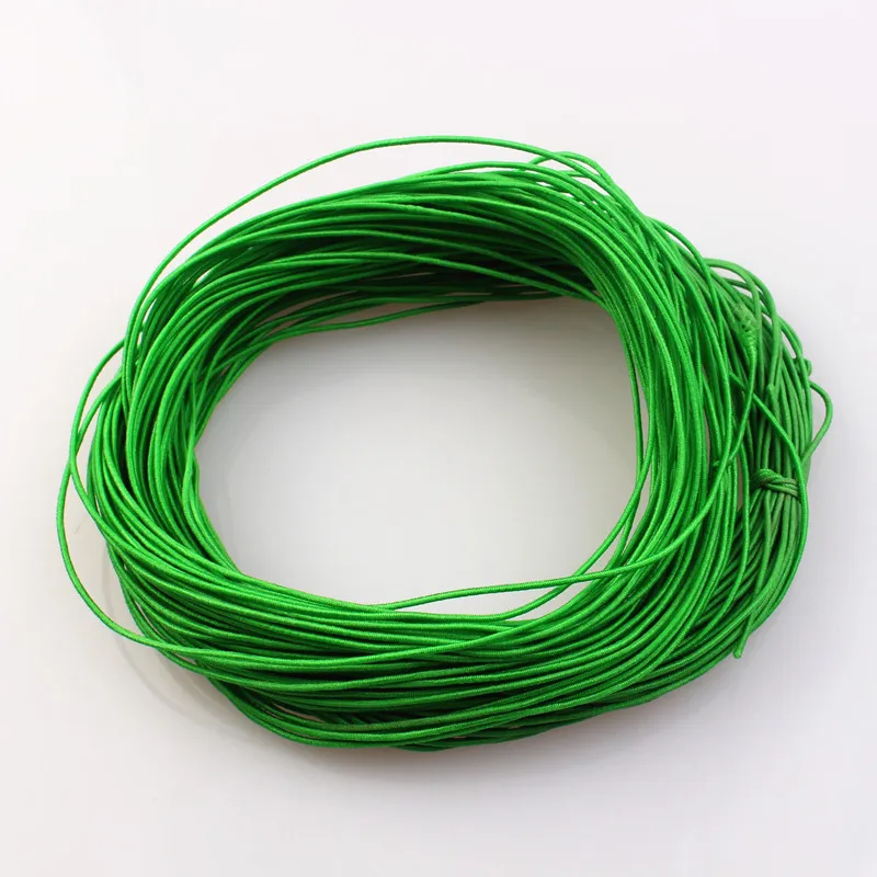 12 м 1 мм Плетеный эластичный шнур Бисероплетение нитей тянущаяся струнная ткань крафтовые шнуры для изготовления ювелирных изделий 23 Цвета - Цвет: Green
