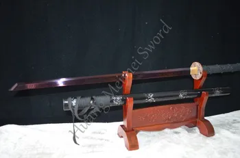 

NINJA HANDMADE JAPANESE SAMURAI KATANA SWORD BLUE&RED FOLDED STEEL FULL TANG SHARP BLADE TSUBA OPTIONAL