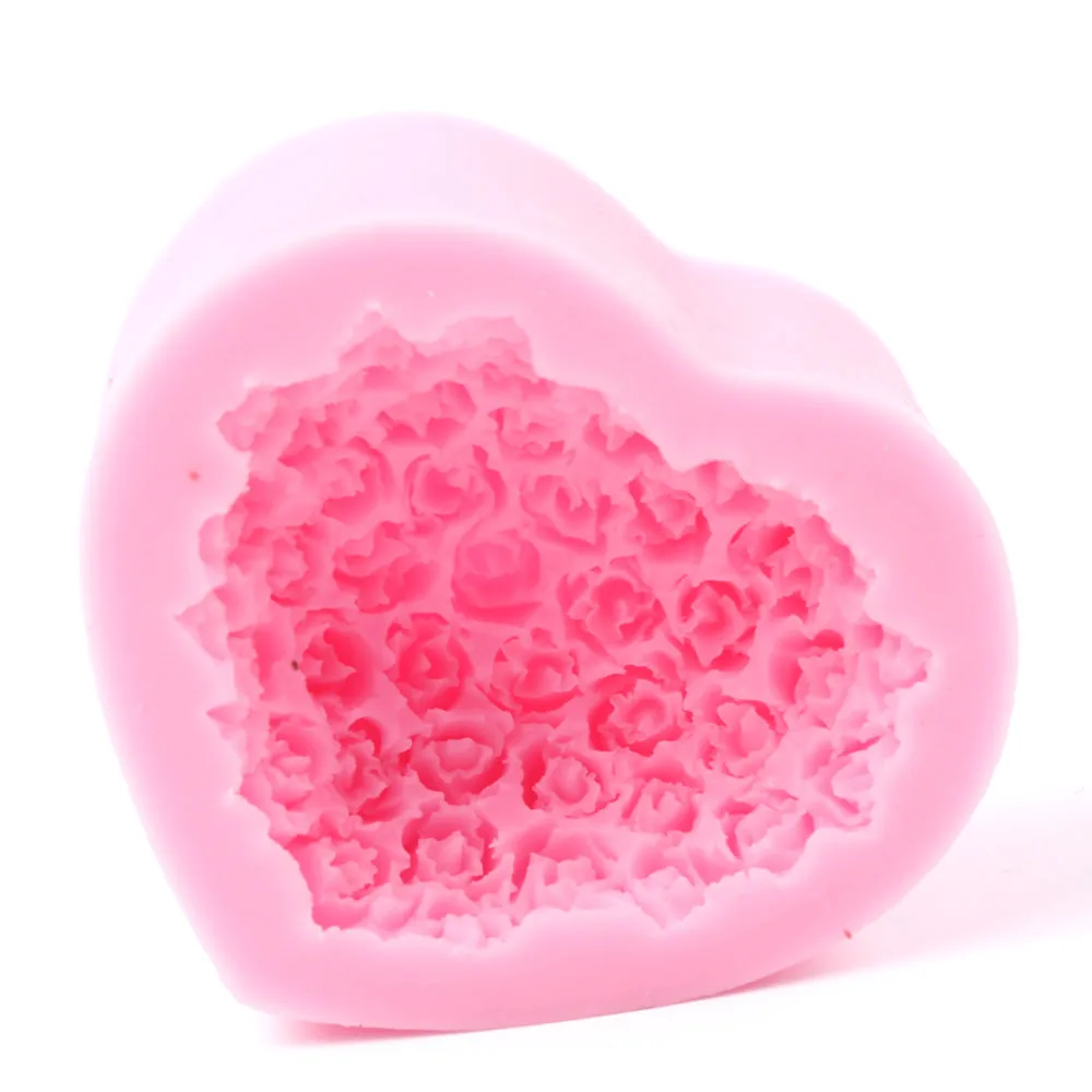 Linsbaywu 3D букет роз сердце Форма Силиконовые помадка плесень торт формы украшения Мыло инструмент