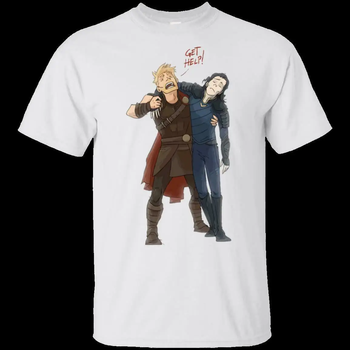 

Avenger Endgame T-Shirt 2019 Thor and Loki Get Help Game Cute Men's White Stranger Things Design T Shirt 2018 New Top Tee