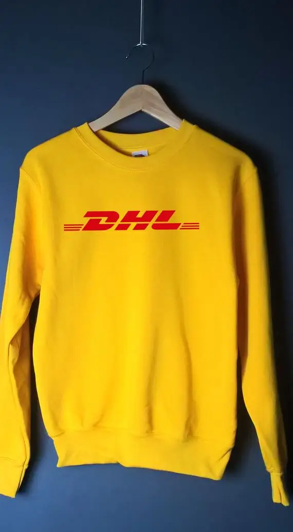 Skuggnas DHL Yellow Jumper Sweatshirt Hoodie Unisex Fashion Grunge 90s Casual Tops Long Sleeve DHL Tumblr Jumper Drop ship 2