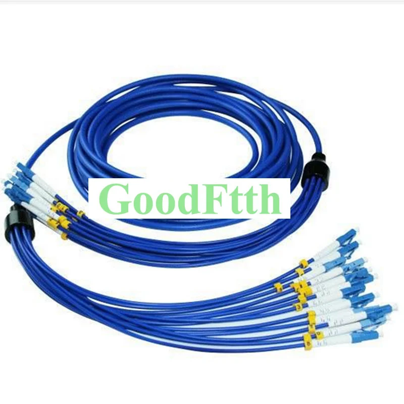 Бронированный бронированный соединительный кабель LC-LC UPC LC/UPC-LC/UPC SM 12 ядер волокна GoodFtth 30-150 m