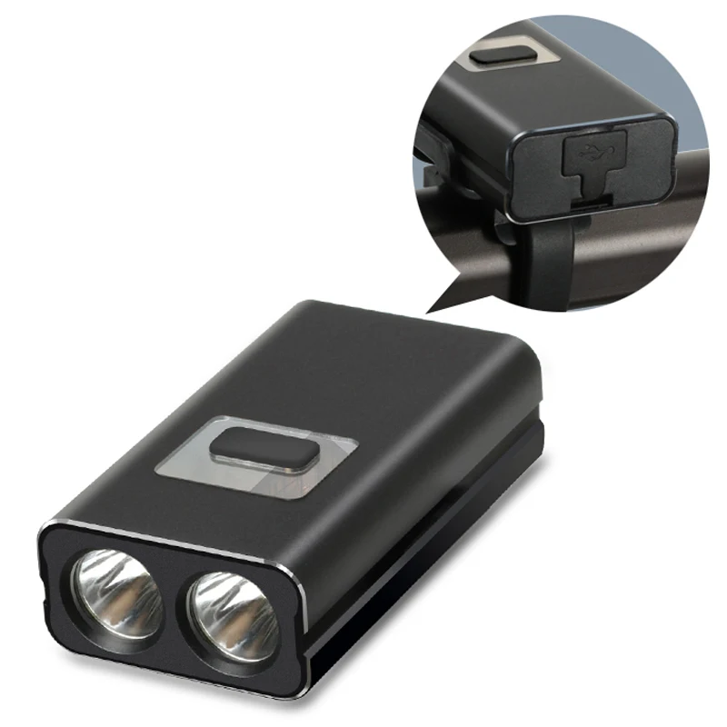 Best Bicycle Strong Light 600 Lumen USB Rechargeable Bike Front Headlight Cycling Flashlight Waterproof 2200mAh  LED Lamp 6 Mode 1