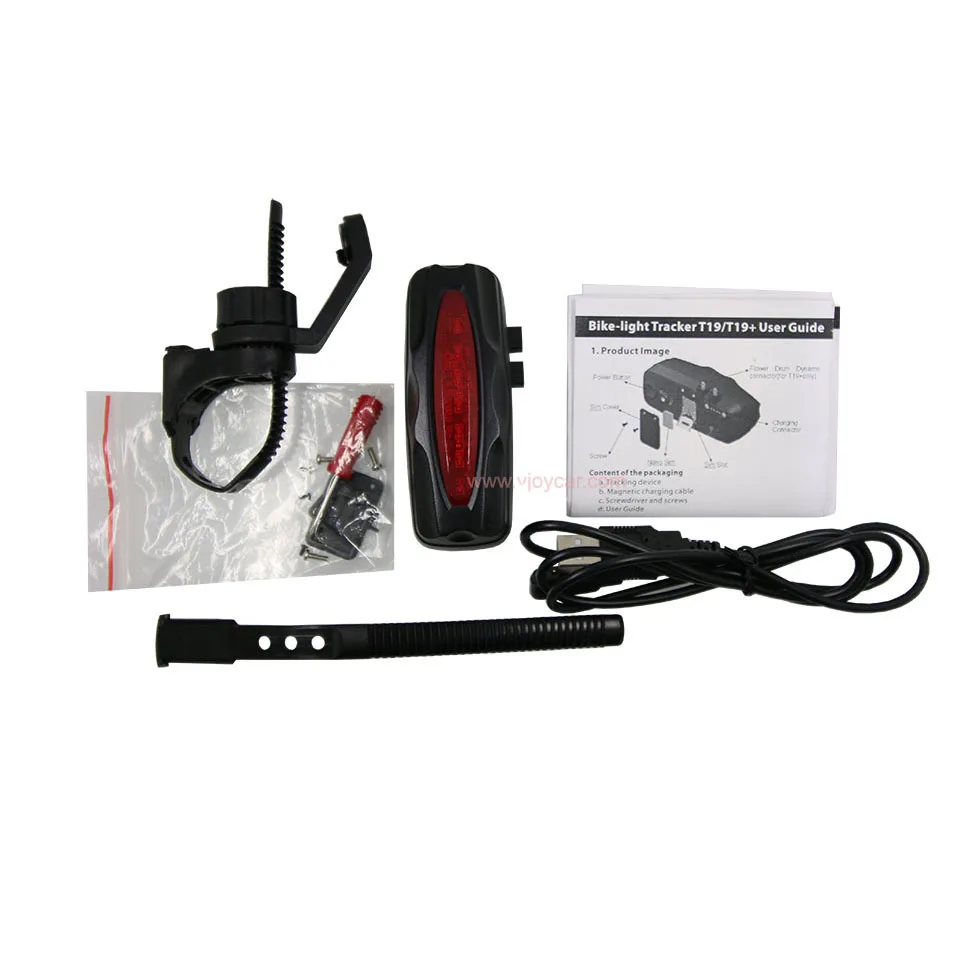 VJOYCAR T19 + Водонепроницаемый Малый лампы велосипед gps трекер для велосипедов 90 дней
