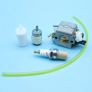 

Carburetor Carb Fuel Line w/ 2pcs Fuel Filter Spark Plug fit Husqvarna 362 365 372 371 372XP Chainsaws Replace 5032818-01