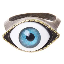 Ретро Тибет глаз Готический Золото металлическое кольцо подарок 17 мм унисекс