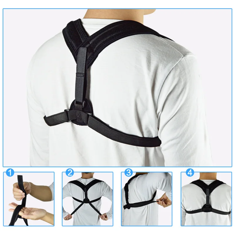 

Adjustable Back Support Posture Corrector Comfortable Medical Figure Relief Cervical Neck Thoracic Pain Strap Belt