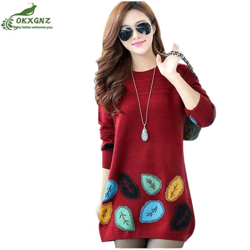 

2019 autumn winter women sweater new Korea plus size 5XL fashion warm casual sweater female fat mm loose knitted stretch sweater