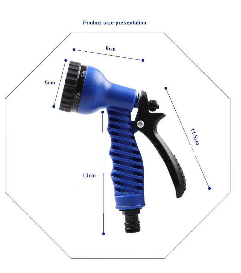 25-175FT расширяемый волшебный гибкий садовый водный шланг для автомобильного шланга, пластиковые шланги, садовый набор для полива с распылителем