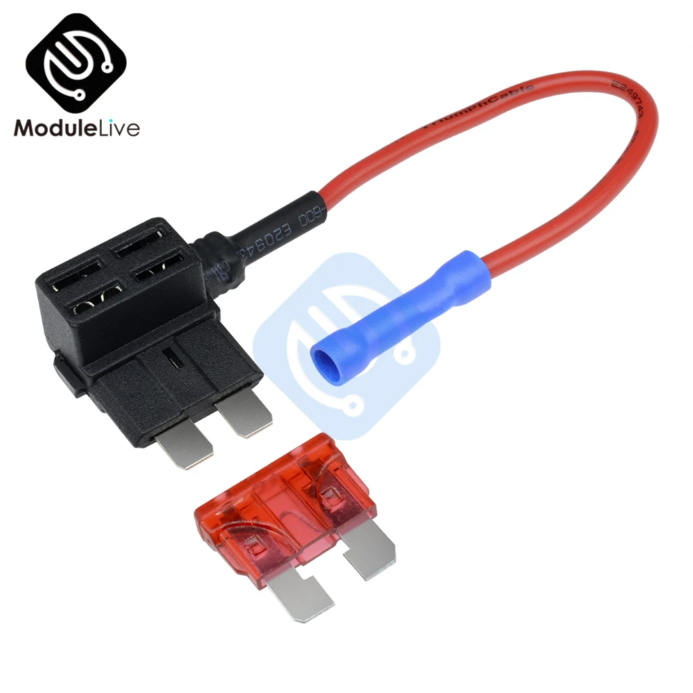 

12V Car Add-a-circuit Fuse TAP Adapter Standard ATM APM Auto Blade Fuse Holder