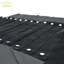 Ювелирных изделий ролл мешок серьги сумка для хранения нижнего белья Pounch для серьги коробка шпильки черный бархат