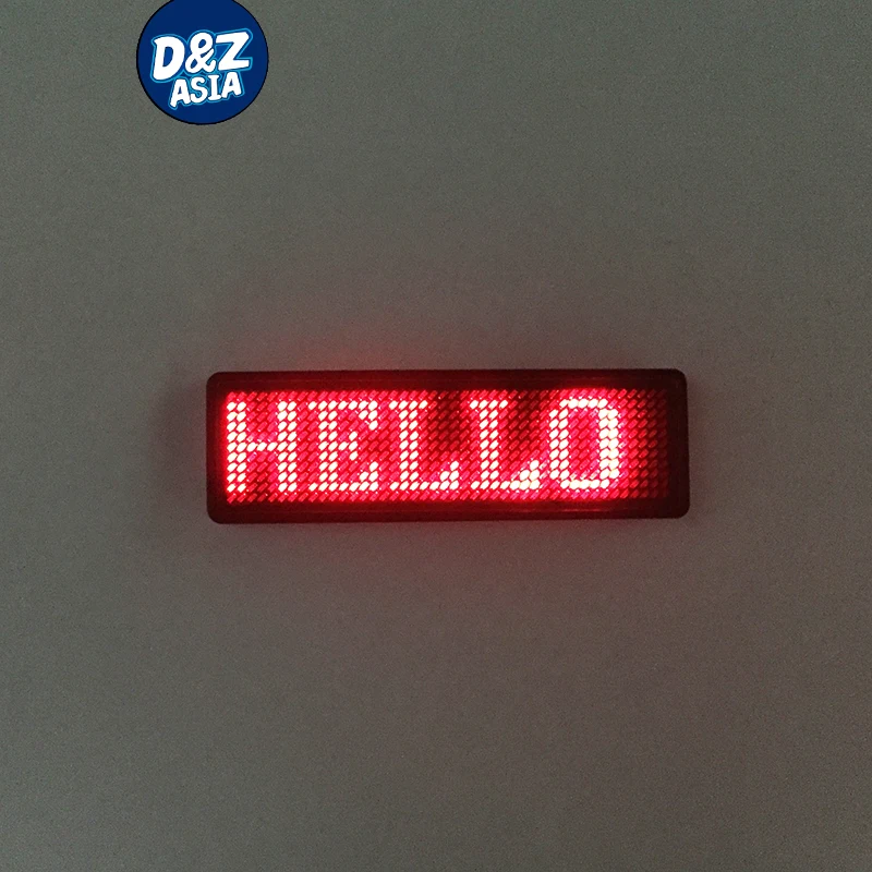

Programmable LED electronic badges name card badge advertising screen message moving scrolling Digital Display Tag Sign
