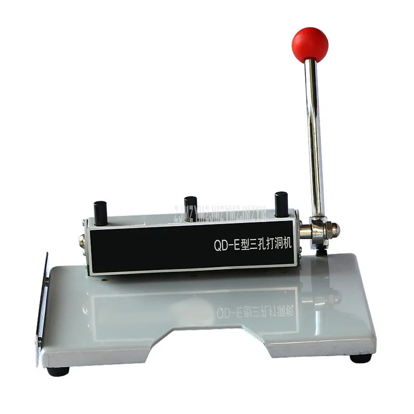 QD-E سطح المكتب اليد تعمل ورقة ثلاثة حفرة الناخس ماكينة تجليد ل سجل القصاصات ملفات دليل ورقة 3 آلة تثقيب الحُفر