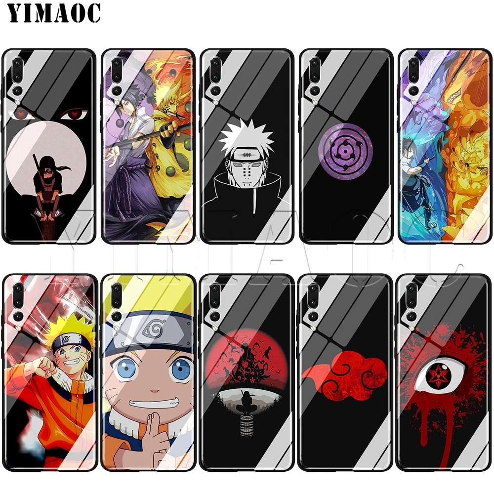 

YIMAOC Sasuke Naruto Glass Case for Huawei Honor Mate 7A 8X 9 P10 20 30 Y6 Y9 P smart lite Pro 2018 2019