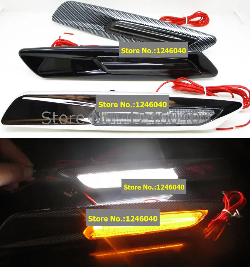 

White&Amber Dual color switch LED Fender Side Marker lamp Turn signal DRL for Toyota Reiz 03-06 Crown 03-09 LEXUS GS300 ES350 IS