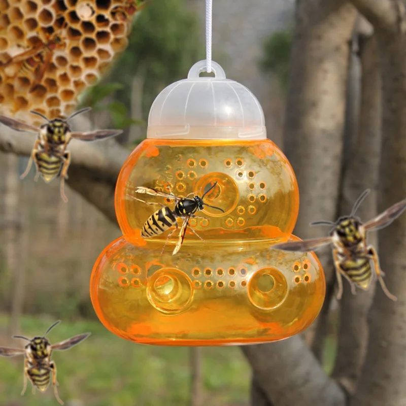 

Catch Bee Tool No Chemicals Gourd Shape Bottle Plastic Non-toxic Wasp Bees Trap Anti-Sting Pest Control Garden Supplies