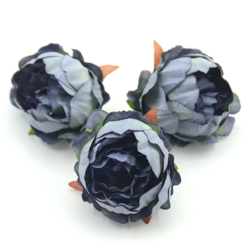 5 шт. 5 см Искусственный Пион цветок голова для украшения свадьбы DIY декоративный венок поддельные европейские осенние яркие шелковые цветы