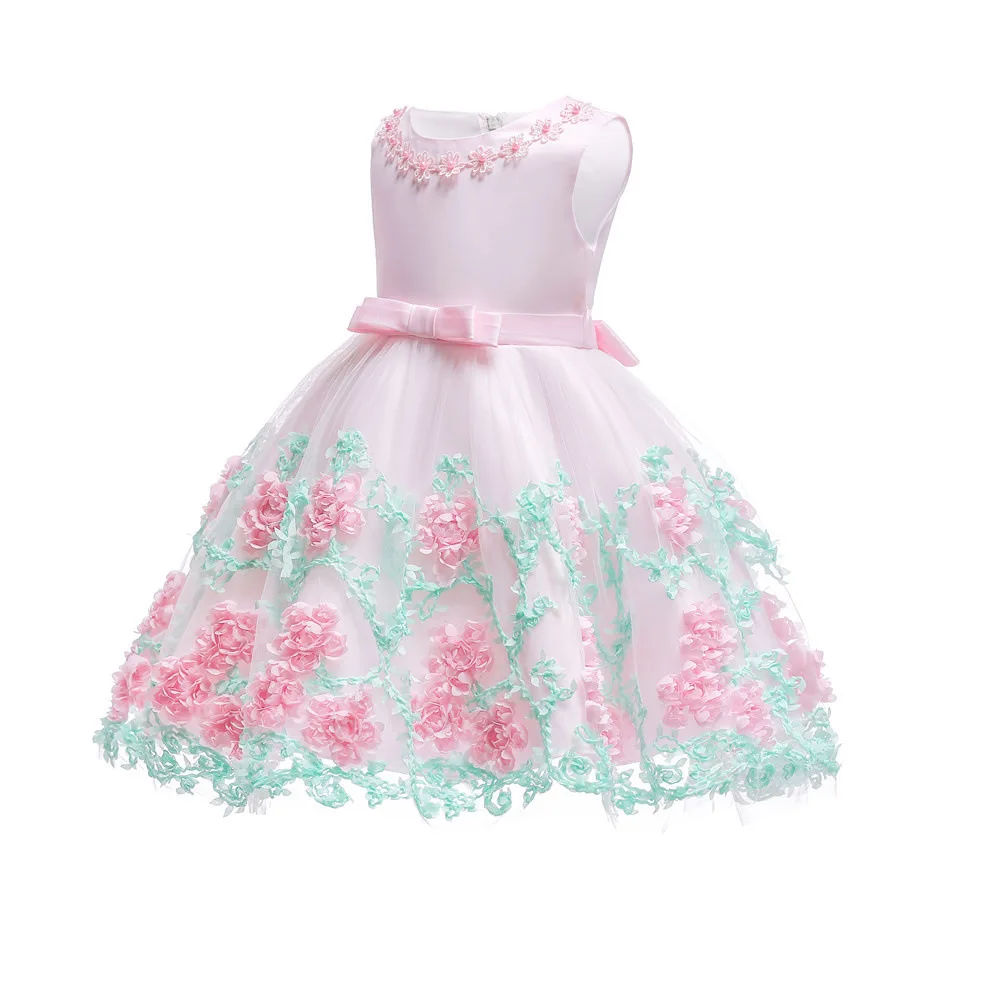Girl flower dress kids wedding pageant dress girl first communion dress princess
