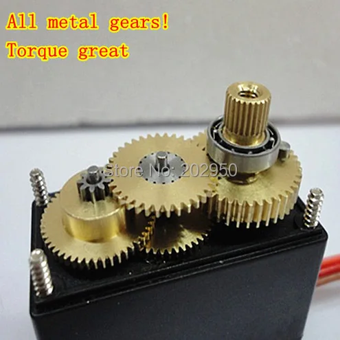 

2pcs MG995 Servo High Speed Digital Metal Gear Ball Bearing Torque 12kg Servo Motor MG995 For RC Car Robot Servos Arduino UNO