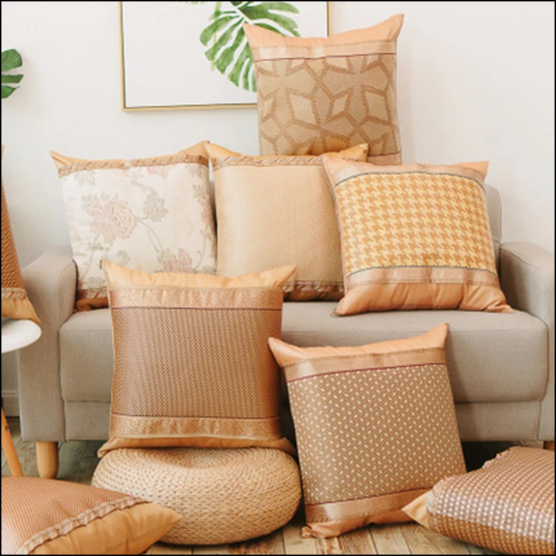 2017 New Chinese Style Cushion Cover Summer Cool Rattan Bamboo