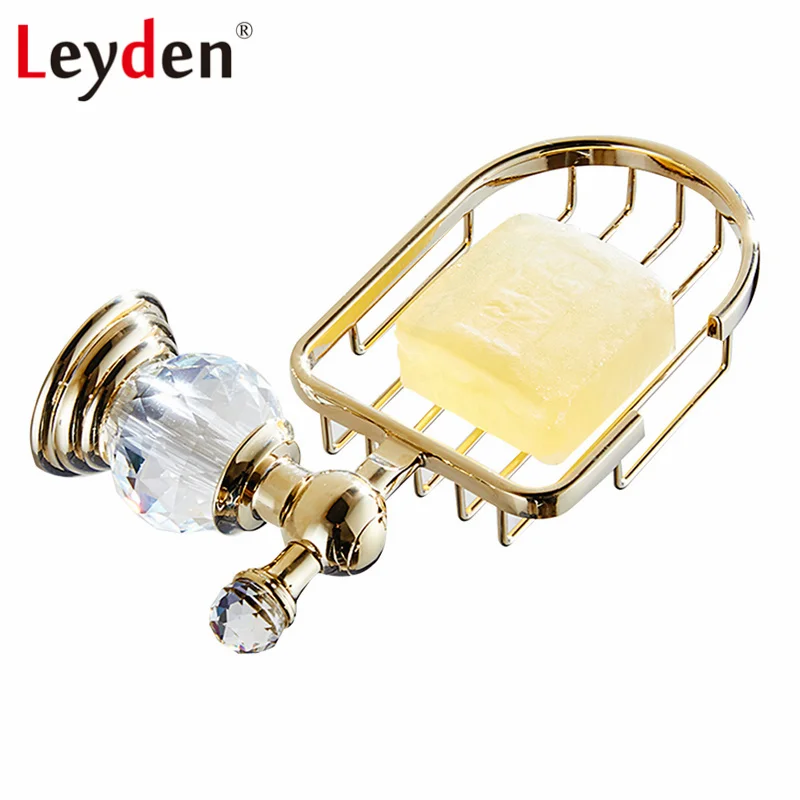

Leyden Luxury Crystal Soap Dish Bathroom Hardware Shower Soap Holder Wall Mounted Zinc-Alloy Soap Holder Bathroom Accessories