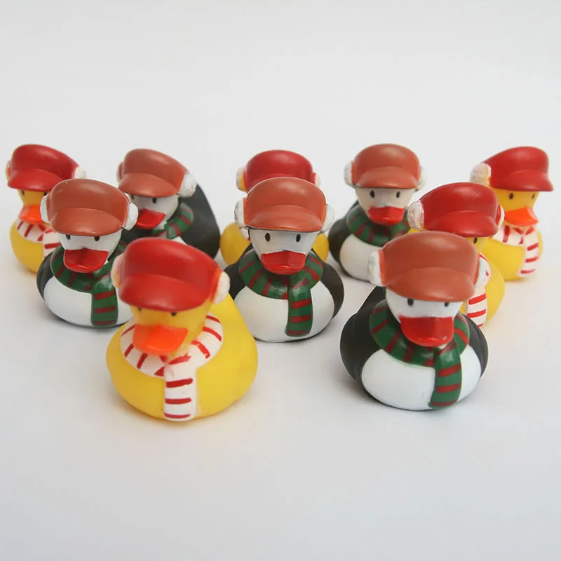 

Christmas ducks baby toys for bath room safe and non-toxic materials squeeze sound squeaky