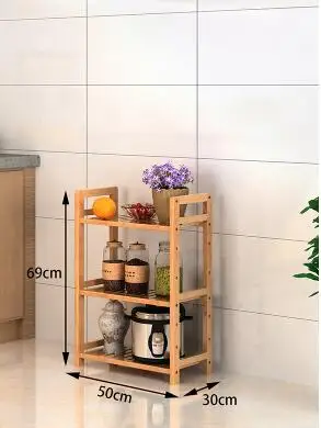 Спальня полка гостиная пол кухня хранение Nanzhu ванная комната принимаем простой Многоэтажный балкон из цельного дерева - Цвет: 4