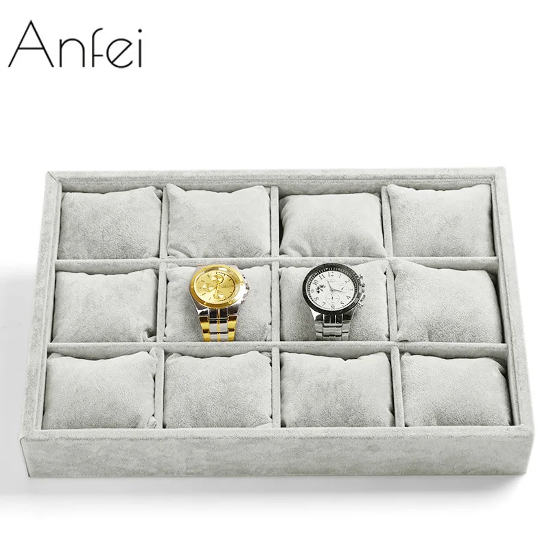 

ANFEI High quality velvet jewelry tray jewelry display cabinet bracelet jade placed box box jewelry storage hot selling A22-2