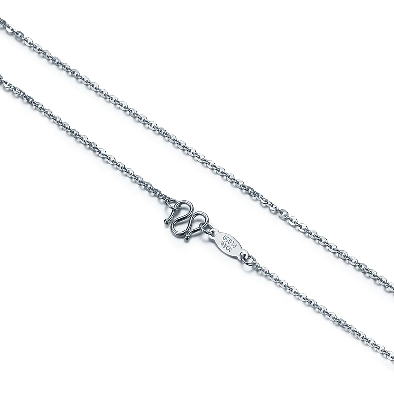Реальный ZOCAI твердых платины PT950 ожерелье Мода в виде буквы "о" звено цепочки в виде цепочки; большие размеры 40-45 см X00310