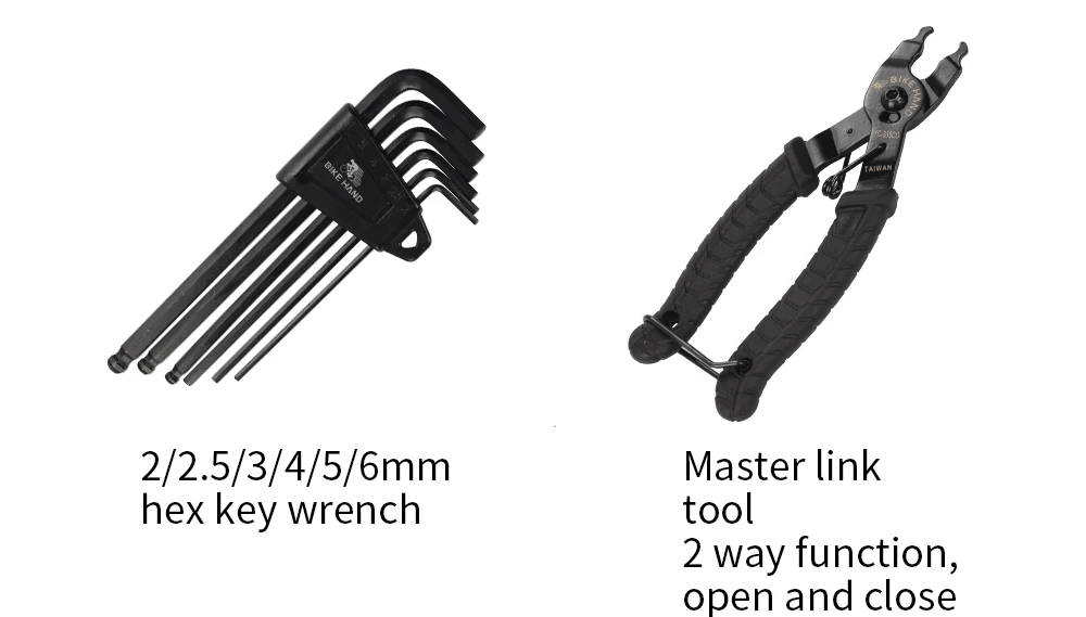BIKEIN 18 в 1 Набор инструментов для ремонта велосипеда, набор многофункциональных инструментов для ремонта цепи шин MTB, спицевой ключ, шестигранная отвертка, велосипедные инструменты