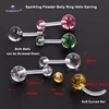 Starbeauty 1Pc Mix Color New Arrival Silicone Belly Piercing Navel flexible Bar Clear Small piercing nombril  Stud Earring ► Photo 3/6