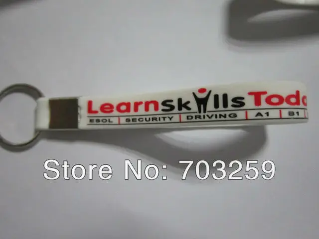 

500pcs/lot fashion key chain EG-SKR003 promotional keychain 2 colours logo mix colors