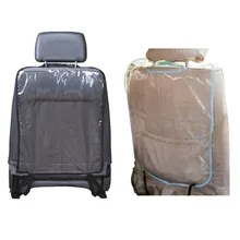 Прозрачный автомобильное сиденье из ПВХ задняя крышка защитник Пылезащитно детей удар коврик защиты от Грязь Водонепроницаемый