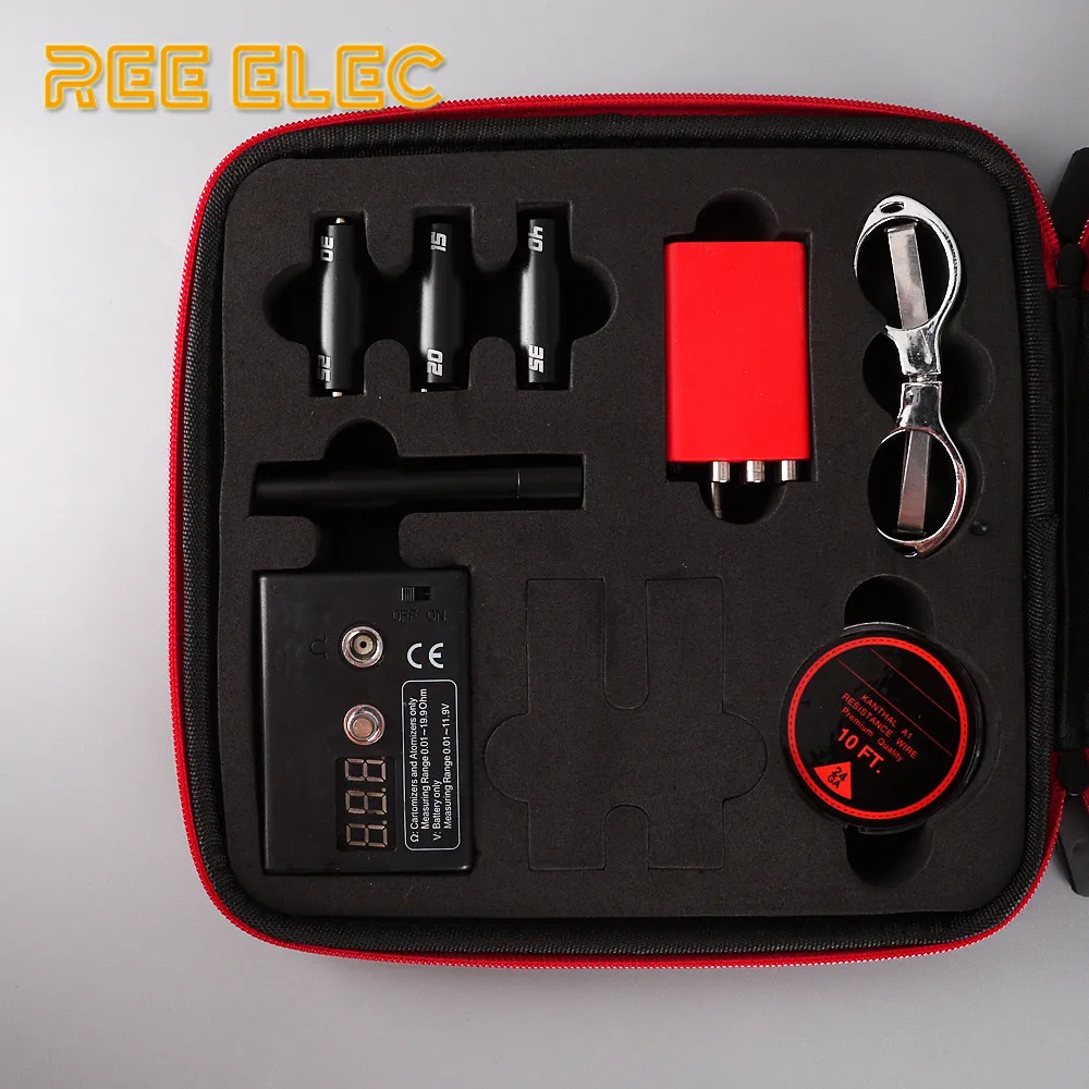 Electronic Cigarette Accessories Kit For RDA RTA Atomizer Ceramic Tweezers Coil Jig Plier Screw Heating Wire Resistance Tester Electronic Cigarette Accessories Kit For RDA RTA Atomizer Ceramic Tweezers Coil Jig Plier Screw Heating Wire Resistance Tester
