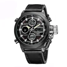AMST Brand Dual Display military watches men waterproof Diver Militar Clock wrist watch Quartz wristwatches quartz-watch AM3003