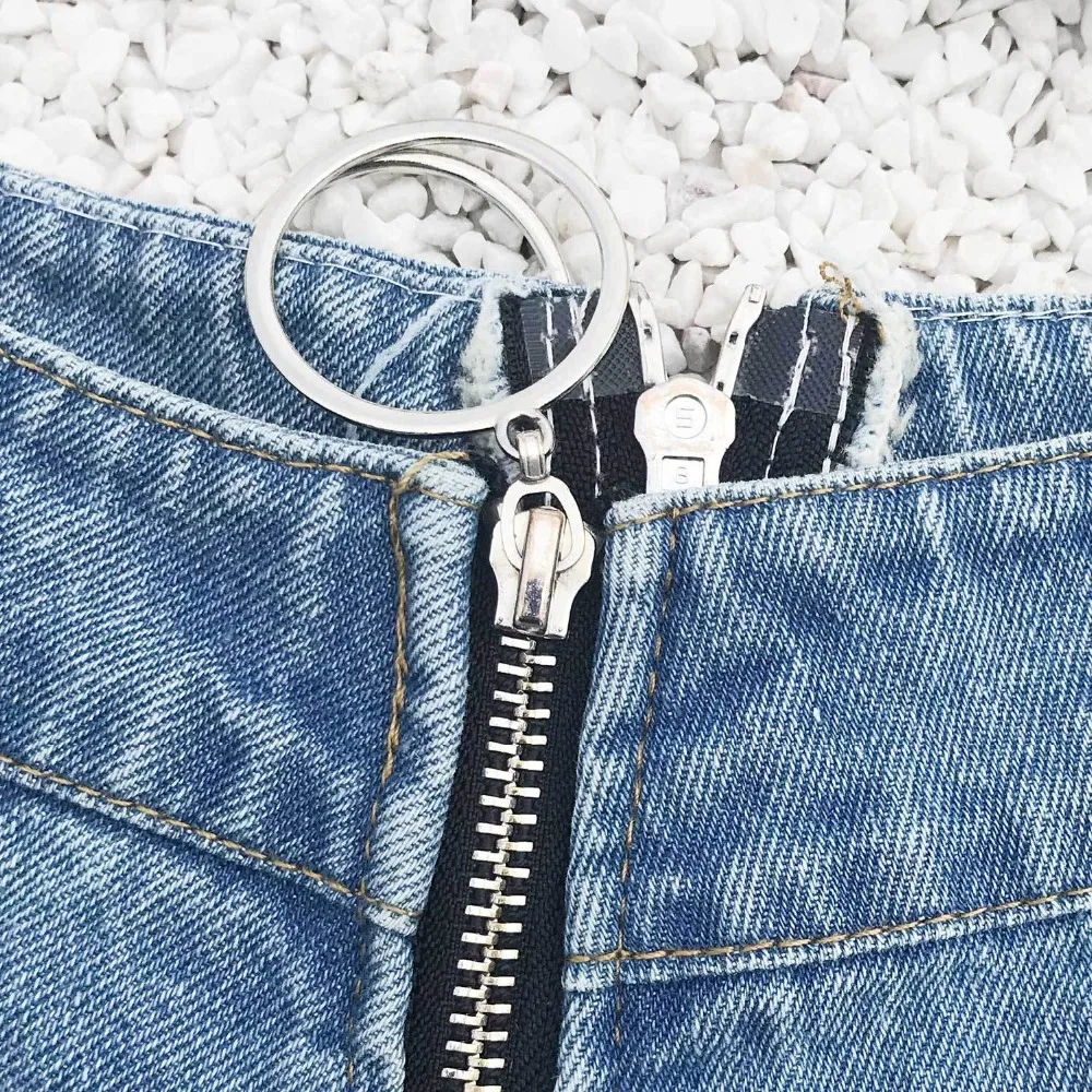 Для женщин's джинсы для шорты 2019 рваные джинсовые шорты летние модные синие с высокой талией женщин шорты с ширинкой на пуговицах рваные