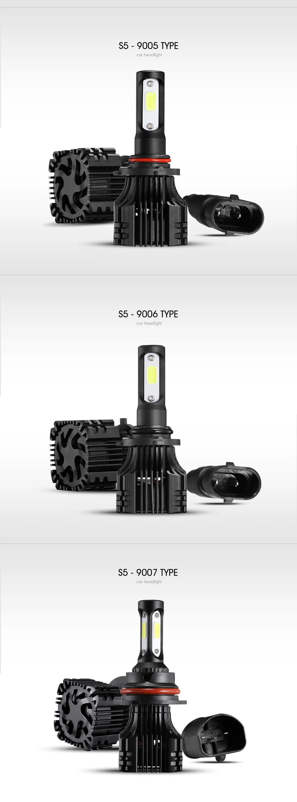 Oslamp 72 Вт удар водить автомобиль Фары для авто H4 H7 H11 H1 H3 9005 9006 9007 Hi-Lo луч 8000lm 6500 К авто фары противотуманные DC12v 24 В