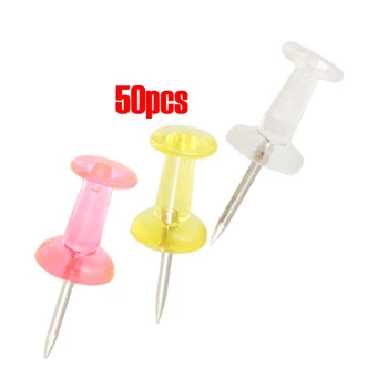 

10pack (50 pcs Home 5 Colors Plastic Top Stationery Map Push Pins Tacks