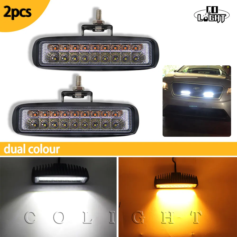 CO LIGHT 36W 6 inch Car LED Work Light Bar Offroad Led Light Bar for