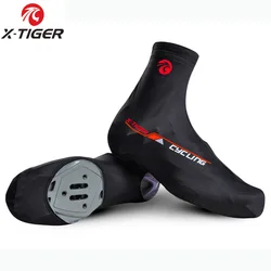 Cycling Shoe Cover - Unisex Dustproof Quick-Dry Lycra Overshoes - XL-EUR 43-46 (Black Red)