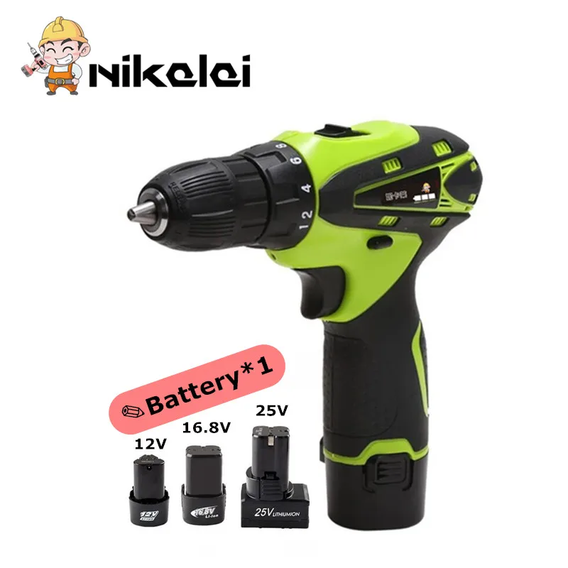 

16.8V two speed Rechargeable lithium battery electric screwdriver hand electric drill bits Optional suitcase power tool