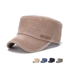 Мужские кепки Весна и лето Модные хлопковые армейские кепки регулируемые повседневные плоские ковбойские грузовые шапки Панама папа шляпа