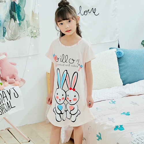 

Fashion Sleepwear 2019 New Summer Nightdress Princess Nightgown Girls Clothing Kids Homewear Baby Children Gown Sleep Gowns