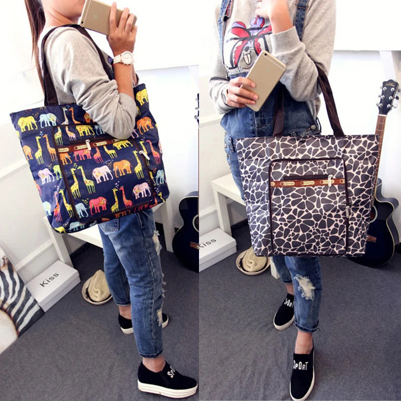 Large Capacity Fashion Floral Print Shopping Bags Portable Nylon Foldable Shoulder Bag Multifunction Mother Storage Bag Handbag Large Capacity Fashion Floral Print Shopping Bags Portable Nylon Foldable Shoulder Bag Multifunction Mother Storage Bag Handbag