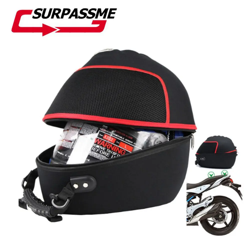 Motorcycle Helmet Bag Waterproof Knight Back Seat Bag Motorbike Travel