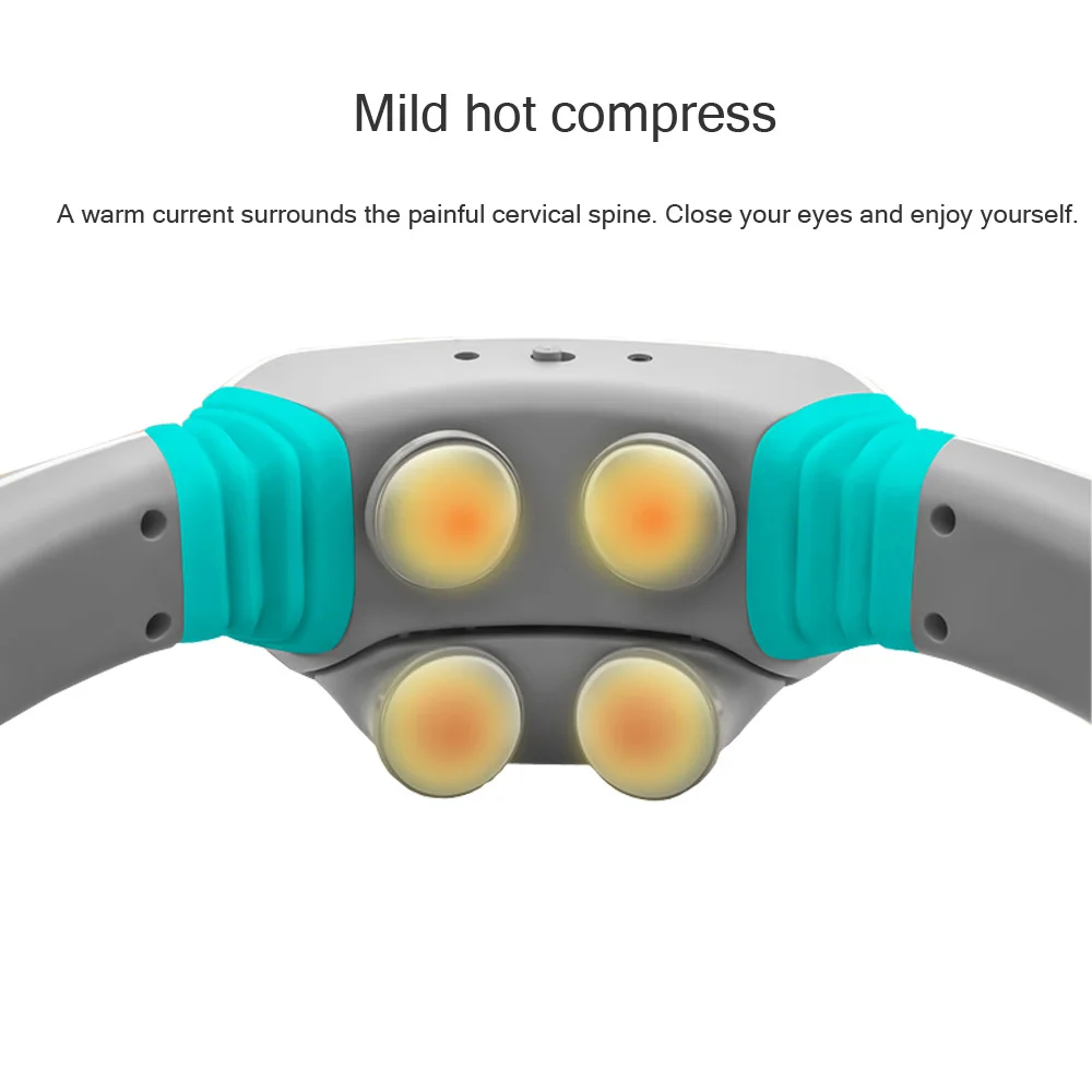 Quatro-cabeça de Pulso Alívio da Dor Ferramenta de Saúde Terapia Magnética Infravermelho Distante Aquecimento Massagem Nova Inteligente Cervical Massageador Elétrico 11 Cheap Instrumento Da Massagem Da garganta